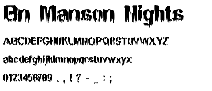 BN Manson Nights font